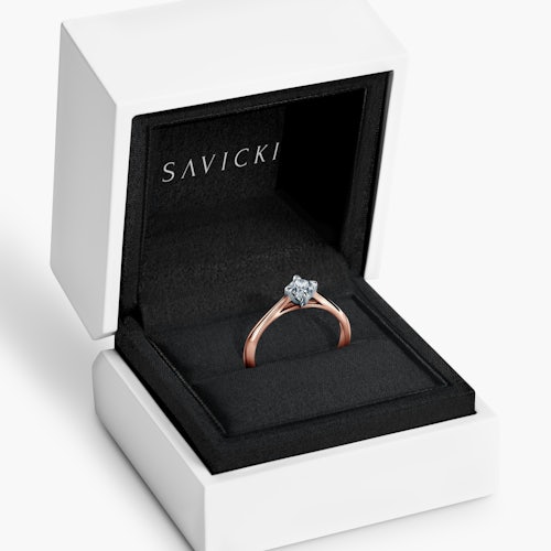 Pierścionek zaręczynowy The Light: dwukolorowe złoto, diament